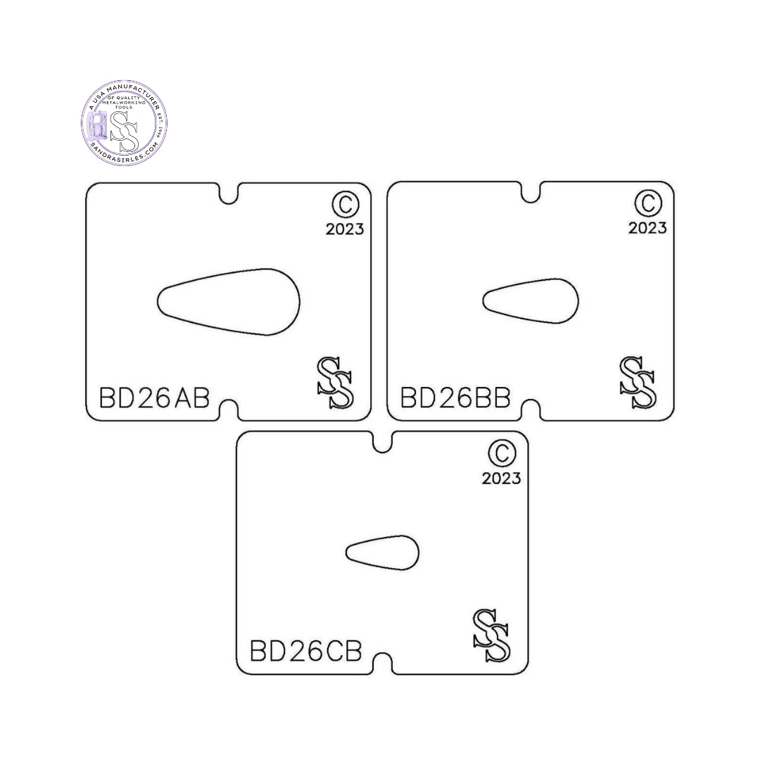 SS BLANKING DIE 3 PIECE SET BD26 SHAPE